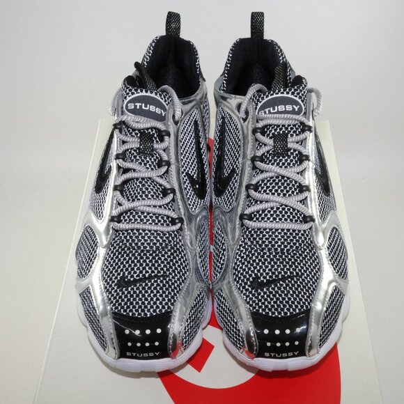 Stussy x Nike Air Zoom Spiridon Cage 2 Pure Platinum 2020 CU1854-001 US 11 DS - Picture 2 of 15